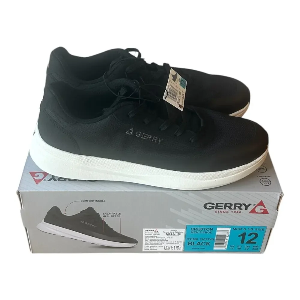 Gerry Men's Creston Shoe, Lightweight, Lace Up, Black, Size 12